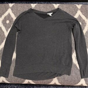 Athleta Charcoal Oversized Long Sleeve Top